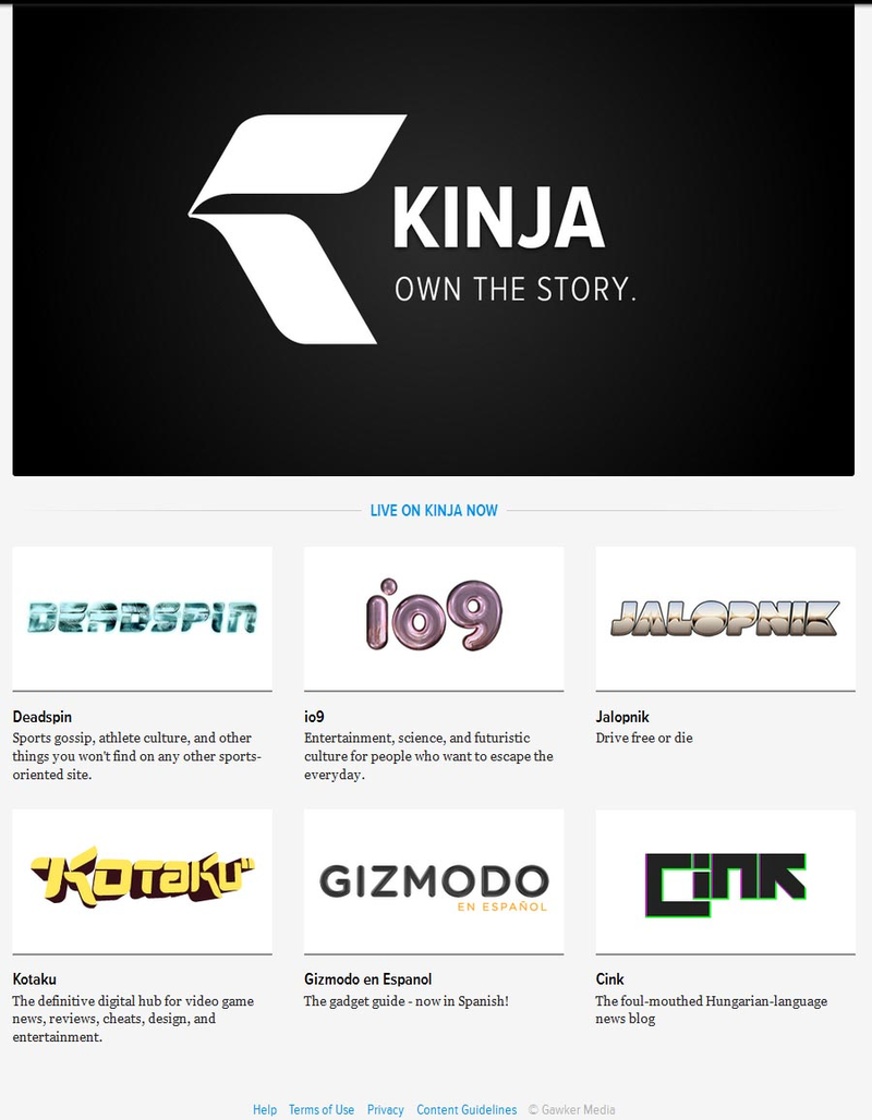Illustration for article titled Kinja.com updates through time, with 9 updates